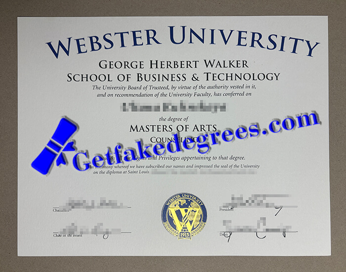 Webster University degree