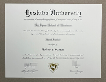 Yeshiva University certificate