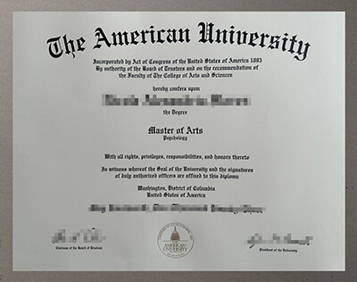 American University diploma