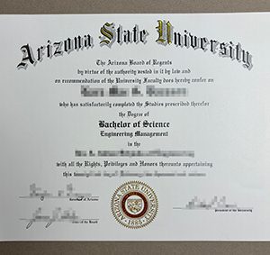 Arizona State University diploma