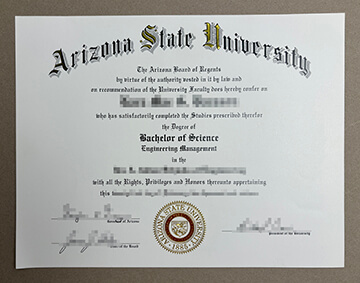 Arizona State University diploma