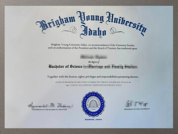 BYU Idaho certificate