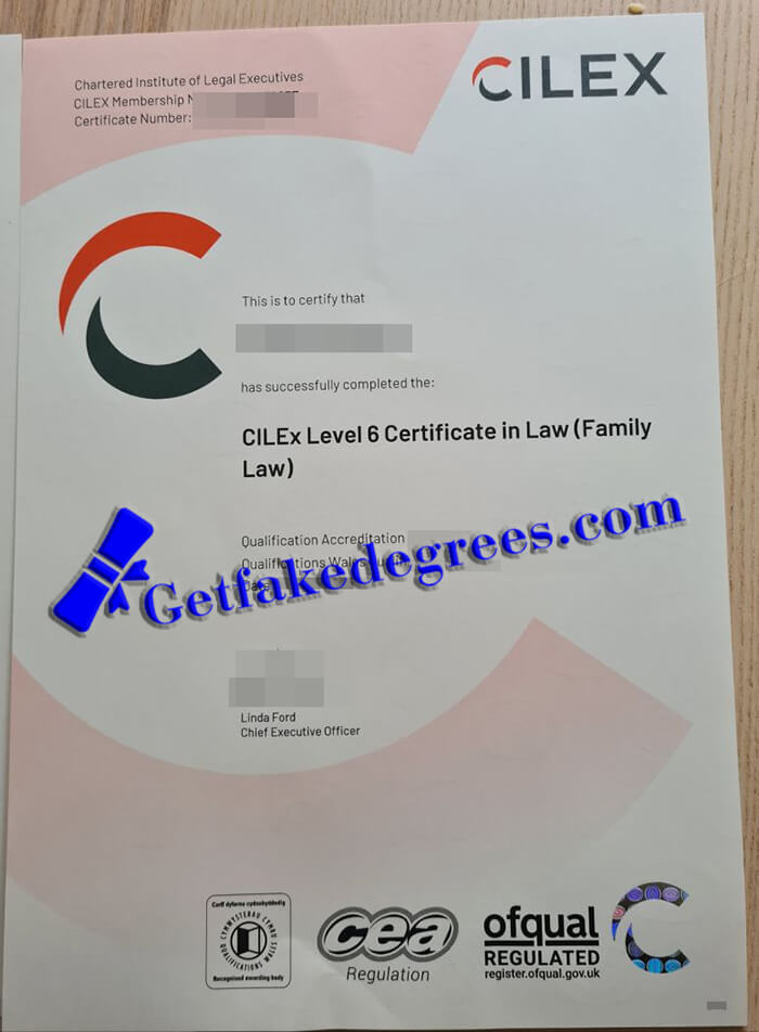 CILEx level 6 certificate