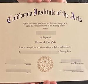 California Institute of the Arts diploma