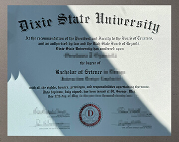 Dixie State University diploma