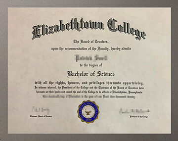 Elizabethtown College diploma