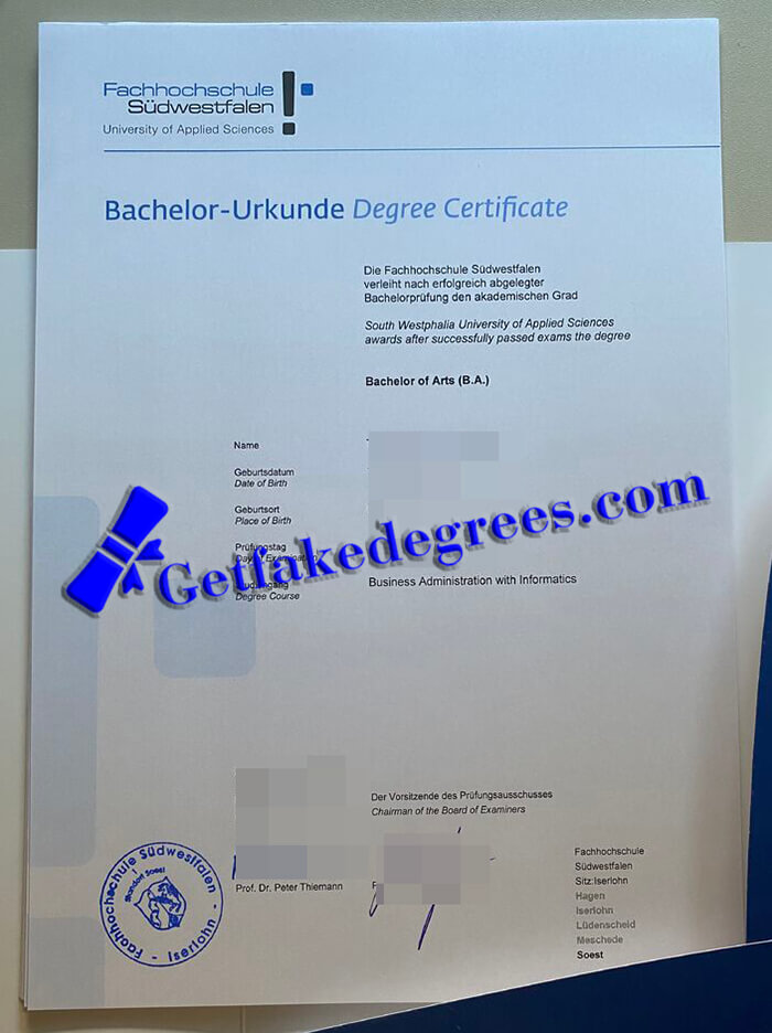 Fachhochschule Südwestfalen degree