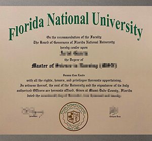 Florida National University diploma