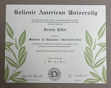 Hellenic American University diploma