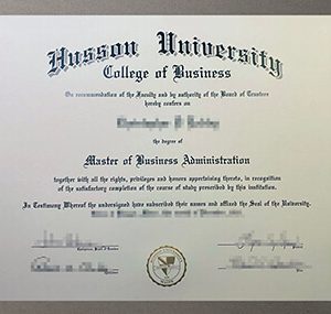 Husson University diploma