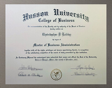 Husson University diploma