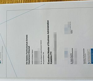 Kalaidos University of Applied Sciences certificate