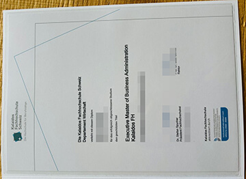 Kalaidos University of Applied Sciences certificate