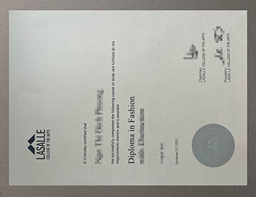 Lasalle College of The Arts diploma