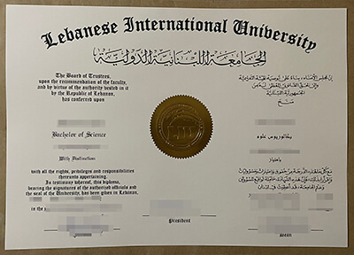 Lebanese International University diploma