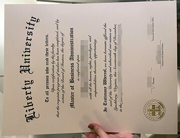 Liberty University diploma