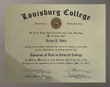 Louisburg College certificate