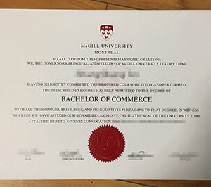 Mcgill University diploma