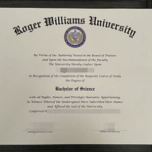 Roger Williams University diploma