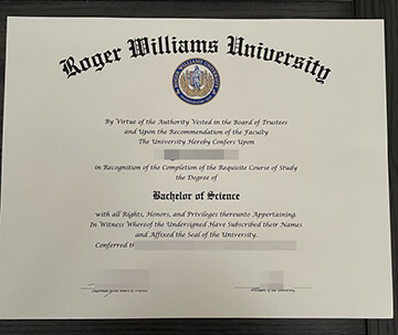 Roger Williams University diploma