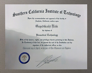 Southern California Institute of Technology diploma