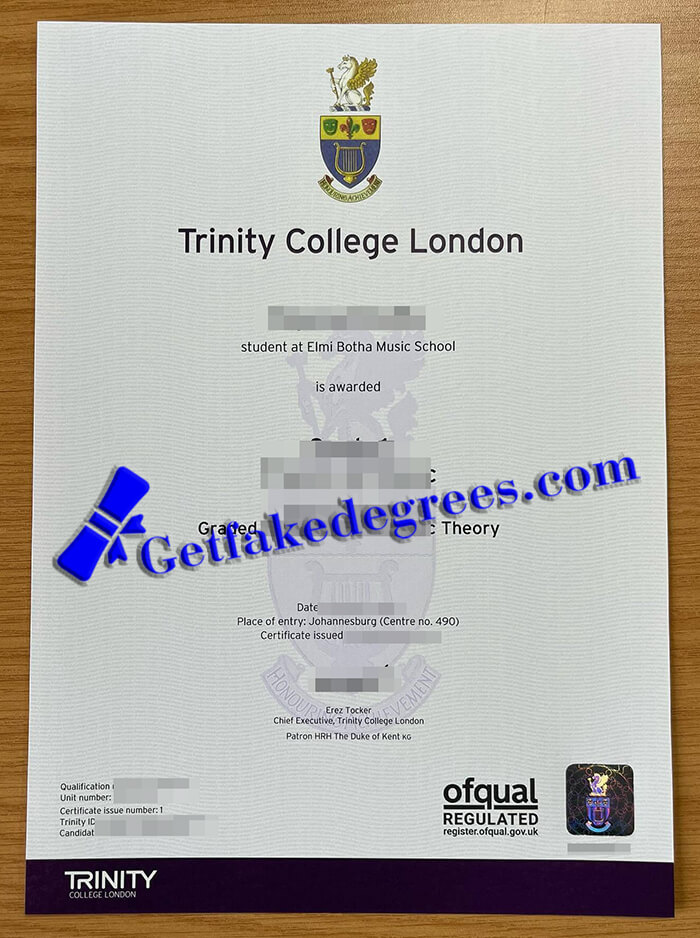 Trinity College London diploma