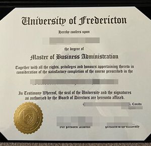 University of Fredericton diploma