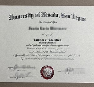 University of Nevada Las Vegas diploma