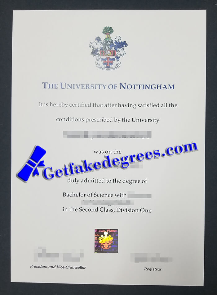 University of Nottingham degree