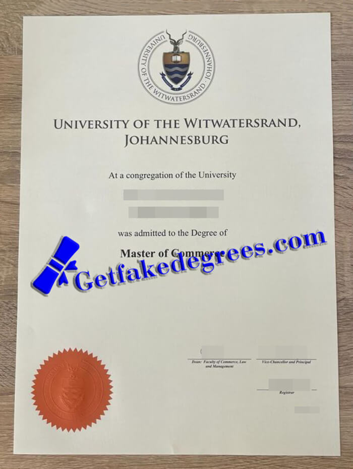 University of The Witwatersrand degree