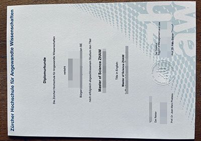 Zurich University of Applied Sciences diploma