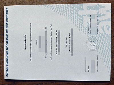 Zurich University of Applied Sciences diploma