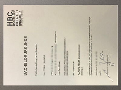 Hochschule Biberach certificate