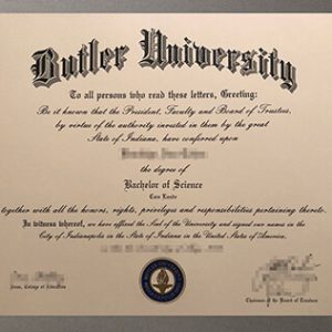 Butler University diploma