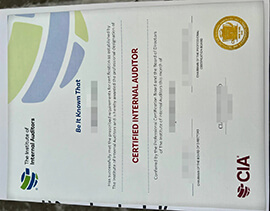 Certified Internal Auditor certificate