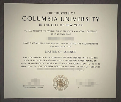 Columbia University degree