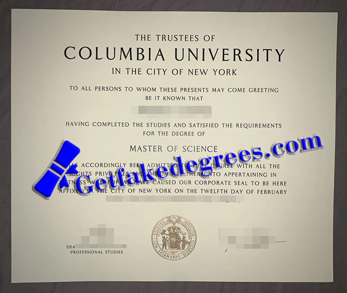 Columbia University degree