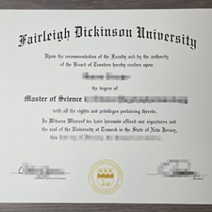 Fairleigh Dickinson University diploma