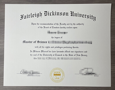 Fairleigh Dickinson University diploma