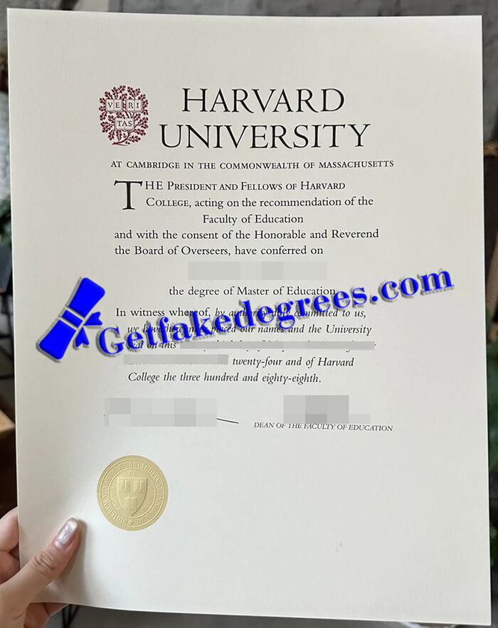 Harvard University degree