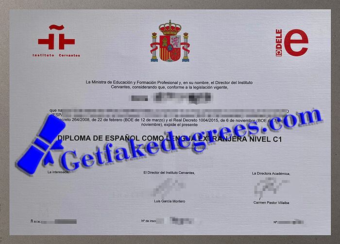 Instituto Cervantes diploma