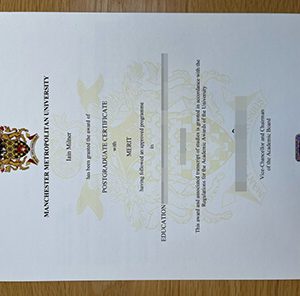 Manchester Metropolitan University diploma