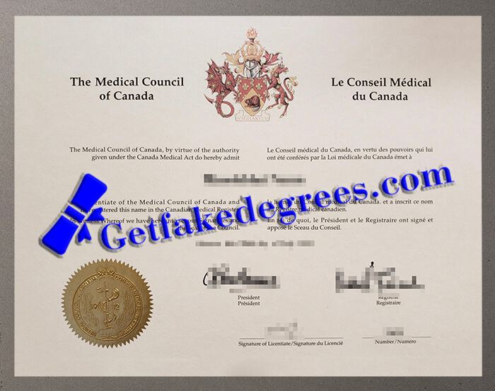 Medical Council of Canada certificate