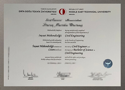 Middle East Technical University diploma