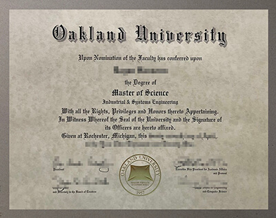 Oakland University diploma