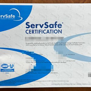 ServSafe National Restaurant Association certificate