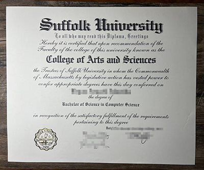 Suffolk University degree