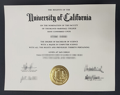 University of California San Diego degree