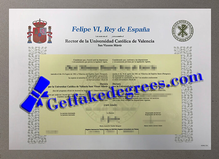 Universidad Católica de Valencia degree