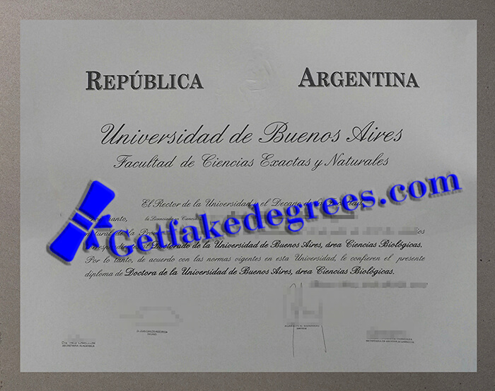 Universidad de Buenos Aires degree